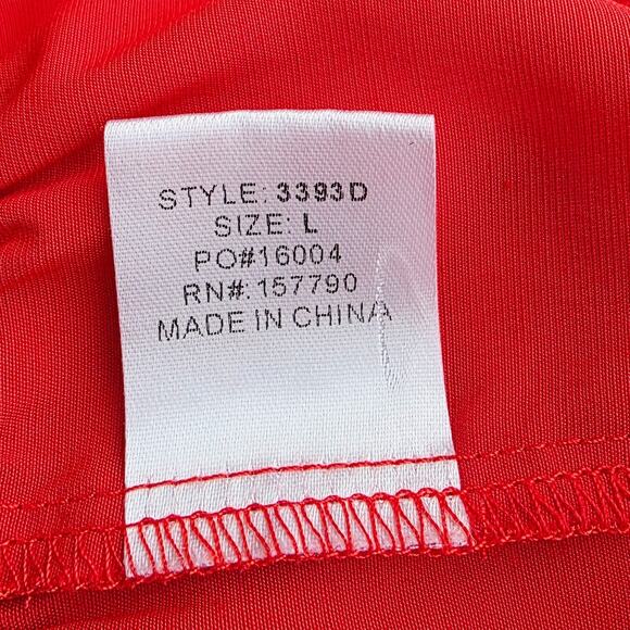 Pinch Tiered Halter Neck Dress Large Red Sleeveless Cottagecore Spring Summer - Picture 9 of 12